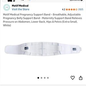 Motif Medical White Pregnancy Support Band